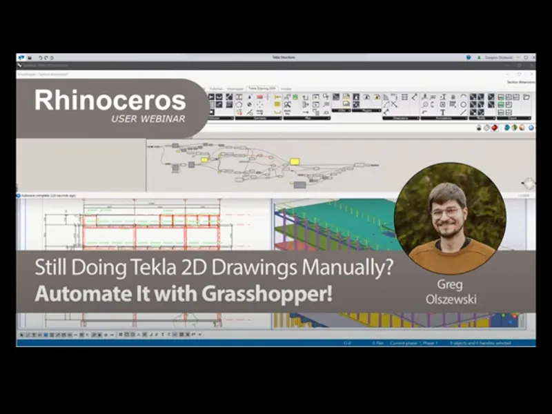 Automatización de dibujos 2D en Tekla con Grasshopper: seminario web grabado